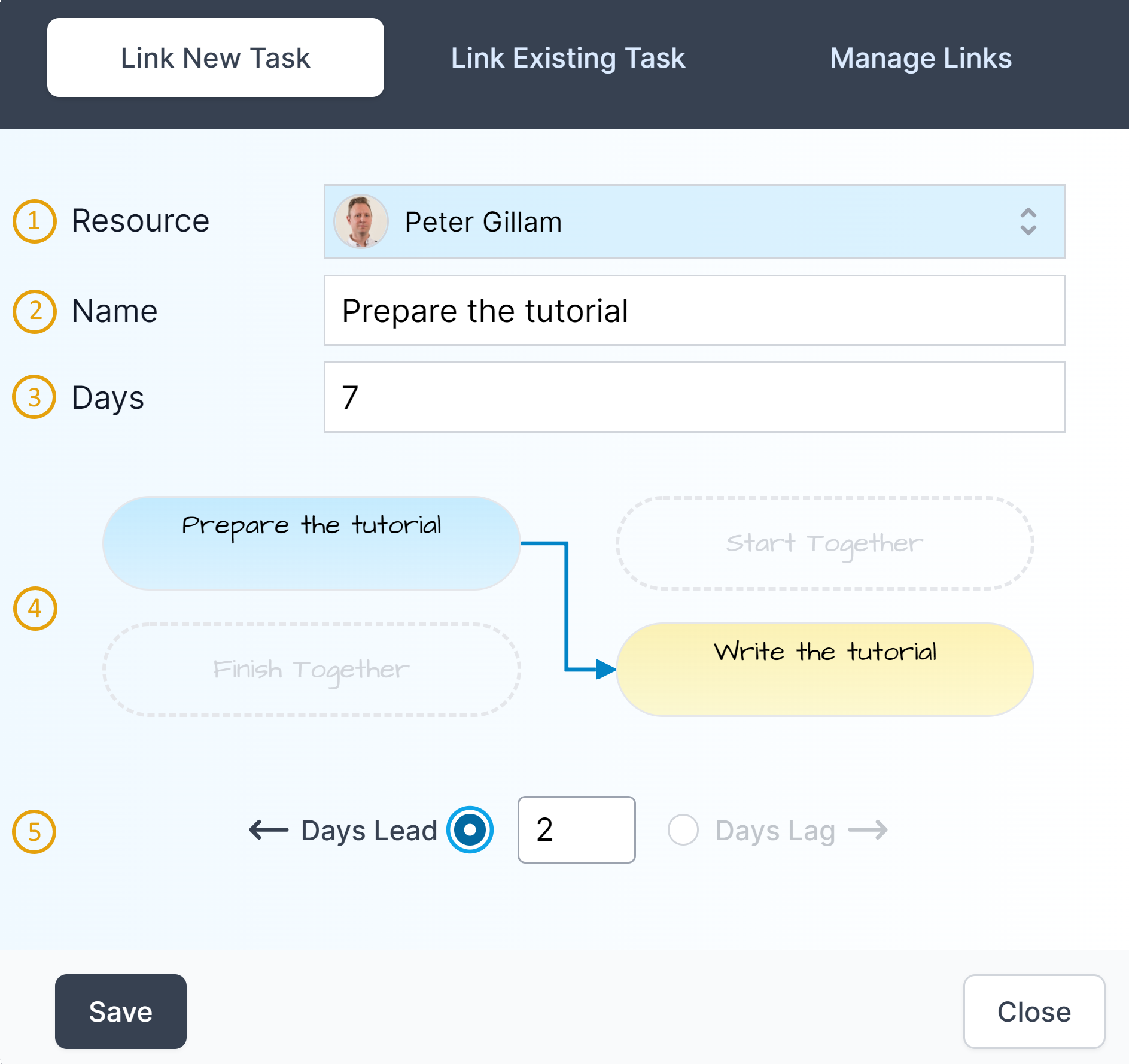 Link Existing Task